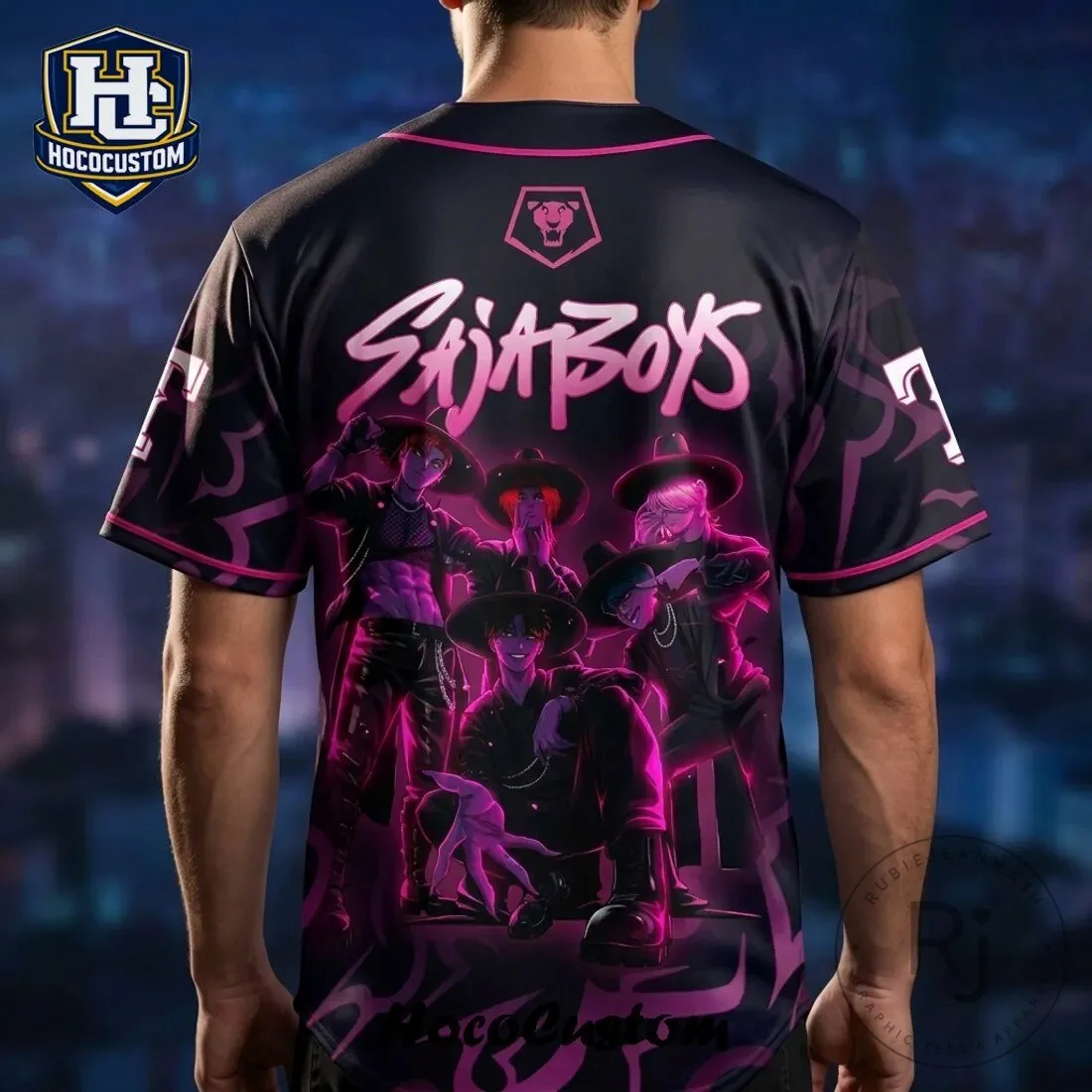 Texas Rangers Baseball K-Pop Demon Hunters Saja Boys Jersey 12 Texas Rangers Baseball K-Pop Demon Hunters Saja Boys Jersey