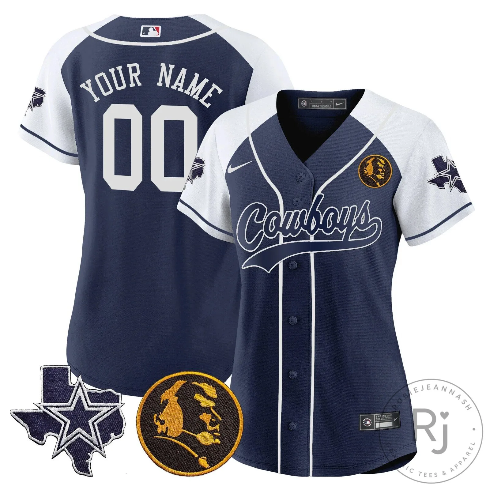 John Madden Dallas Cowboys Baseball Jersey Custom Name Number White 21 John Madden Dallas Cowboys Baseball Jersey Custom Name Number White