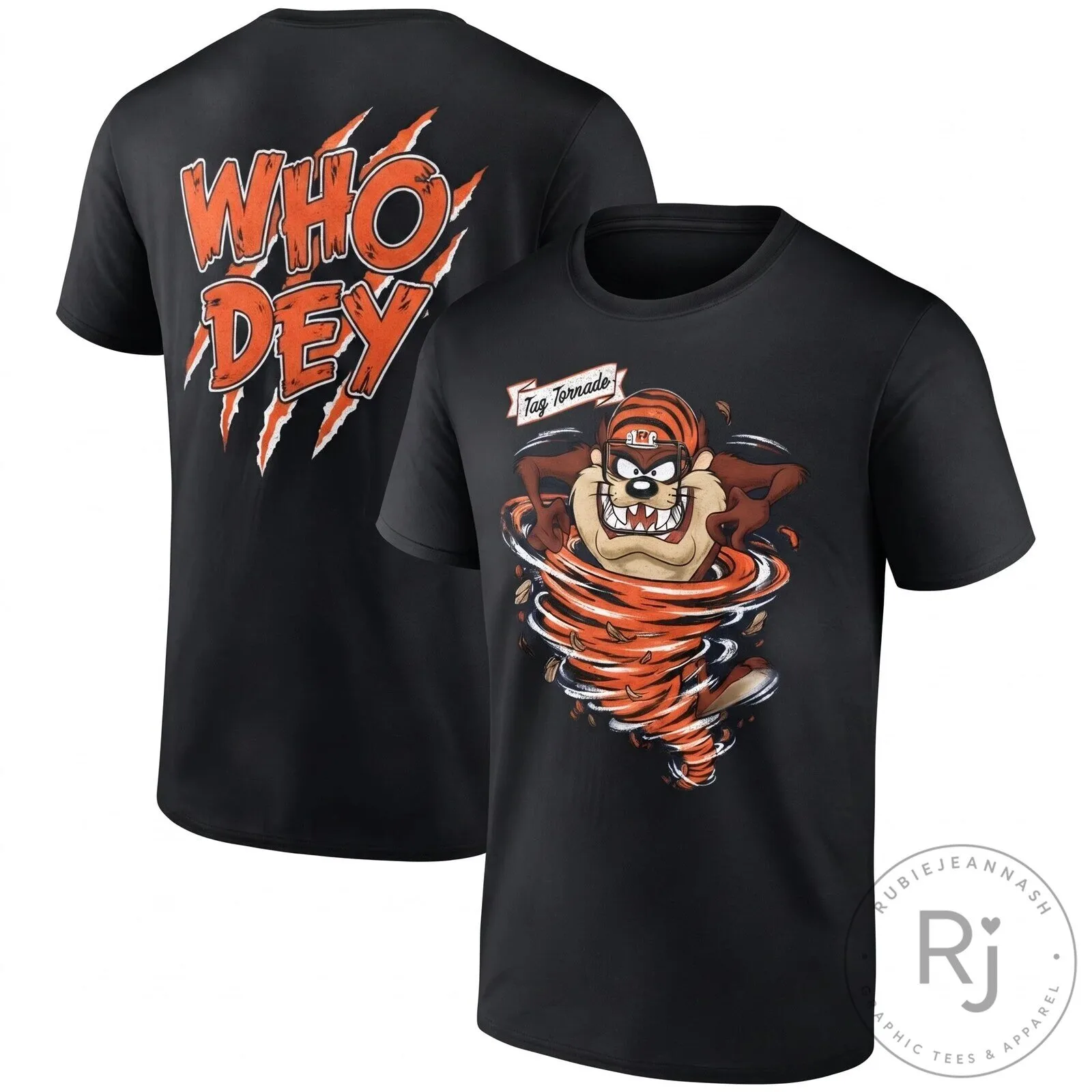 Cincinnati Bengals Taz Tornado Who Dey Looney Tunes Short Sleeve T-Shirt 1 Cincinnati Bengals Taz Tornado Who Dey Looney Tunes Short Sleeve T-Shirt