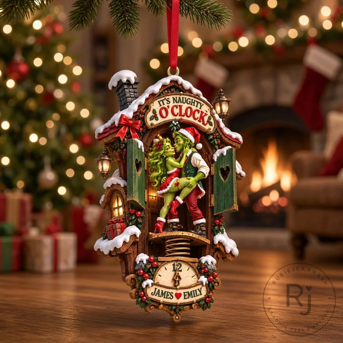 Grinch Naughty O'Clock Christmas Tree Ornament 10 Grinch Naughty O