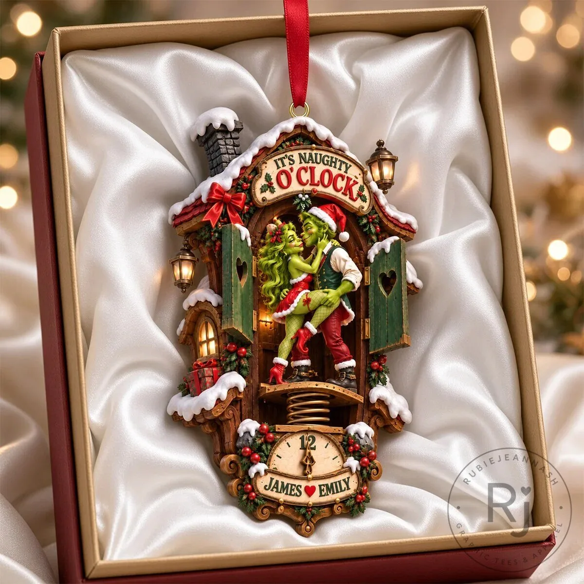 Grinch Naughty O'Clock Christmas Tree Ornament 11 Grinch Naughty O