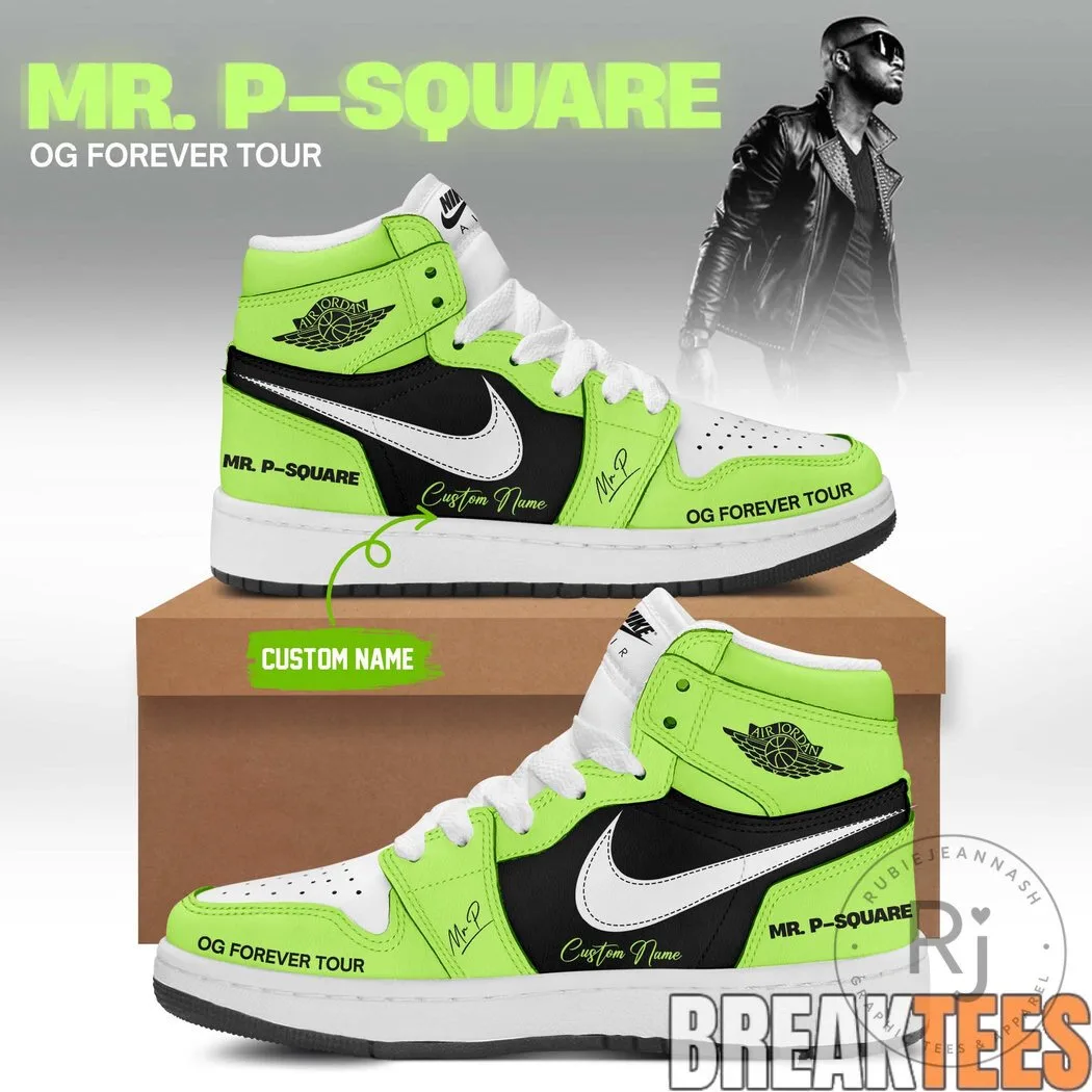 High-Top Sneakers with Custom Name from Mr. P-Square OG Forever Tour