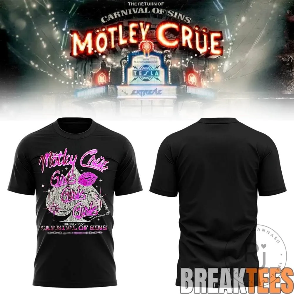 Motley Crue Looks That Kill Band Members Black T-Shirt 11 Motley Crue Looks That Kill Band Members Black T-Shirt