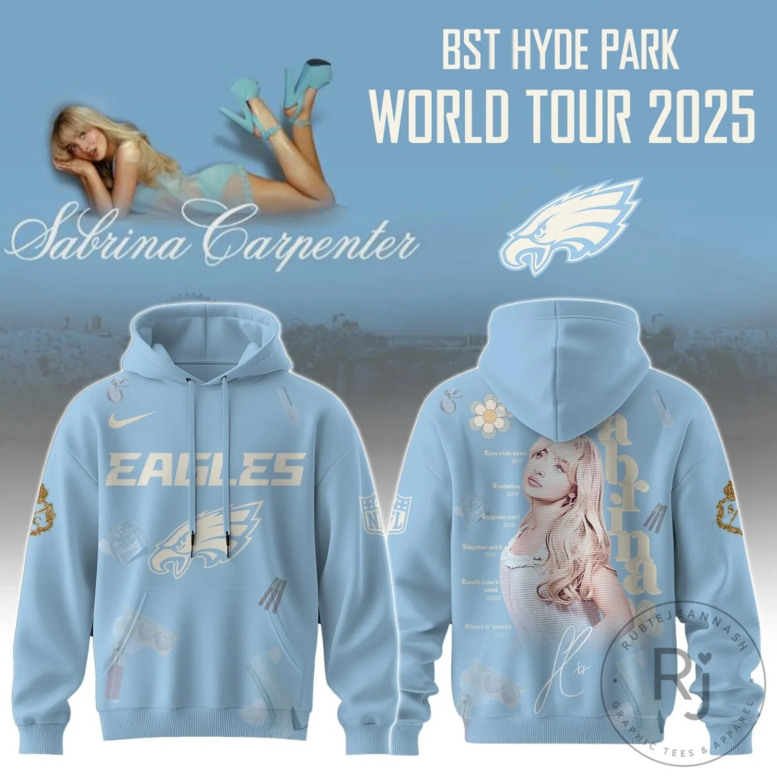 Sabrina Carpenter Eagles Short N Sweet Tour Hoodie 3 Sabrina Carpenter Eagles Short N Sweet Tour Hoodie