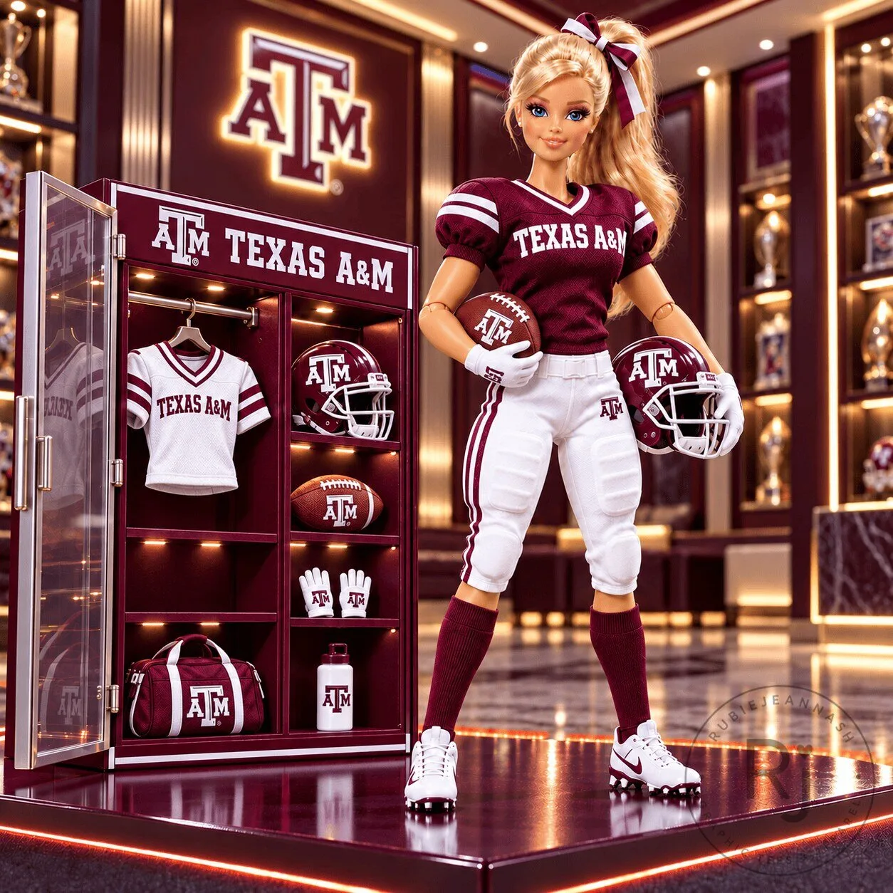 Texas A&M Aggies Barbie Doll Football Player Collectible Figure