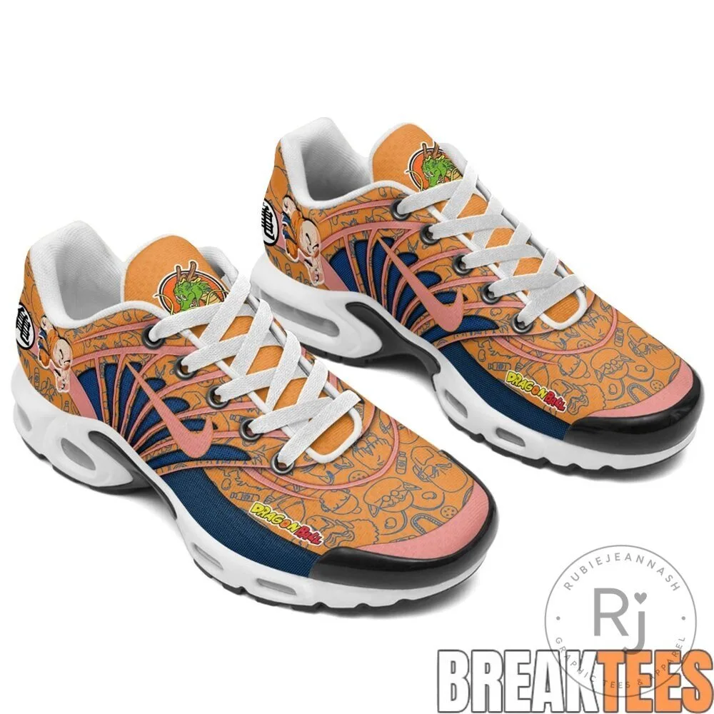 Dragon Ball Z Krillin Character Orange Blue Athletic Running Shoes 9 Dragon Ball Z Krillin Character Orange Blue Athletic Running Shoes