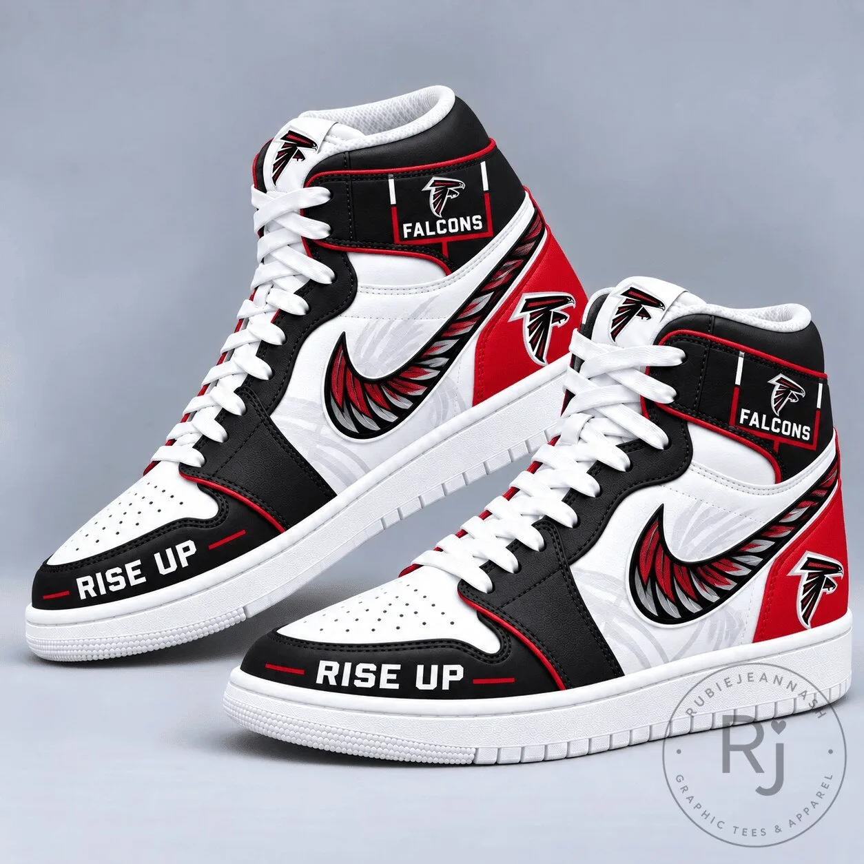 Atlanta Falcons Team Logo Rise Up High Top Shoes