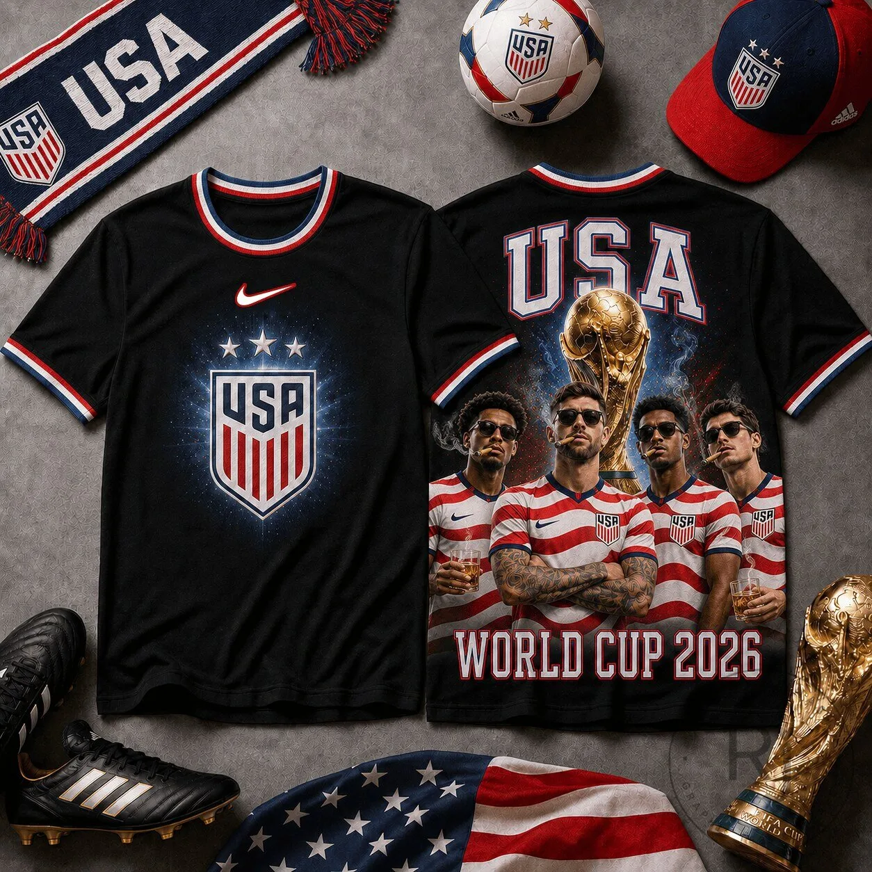 USA Soccer World Cup 2026 Champions Graphic T-Shirt