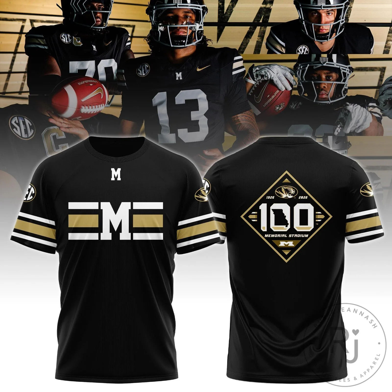 Mizzou Memorial Stadium 100th Anniversary Tshirt