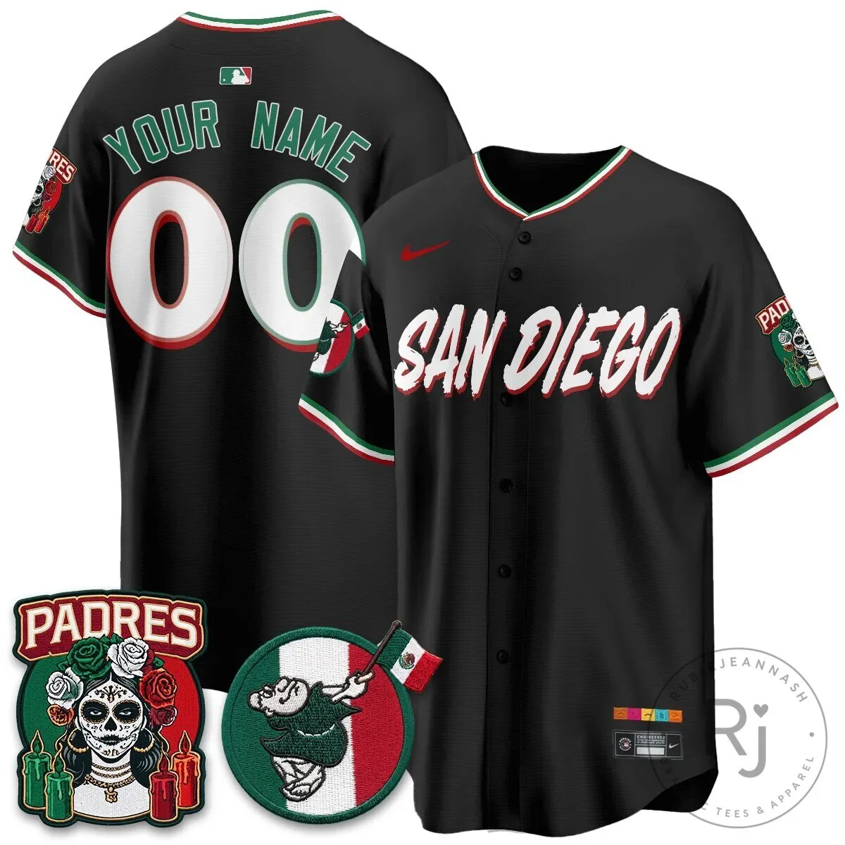 San Diego Padres City Connect Mexico Style Black Baseball Jersey
