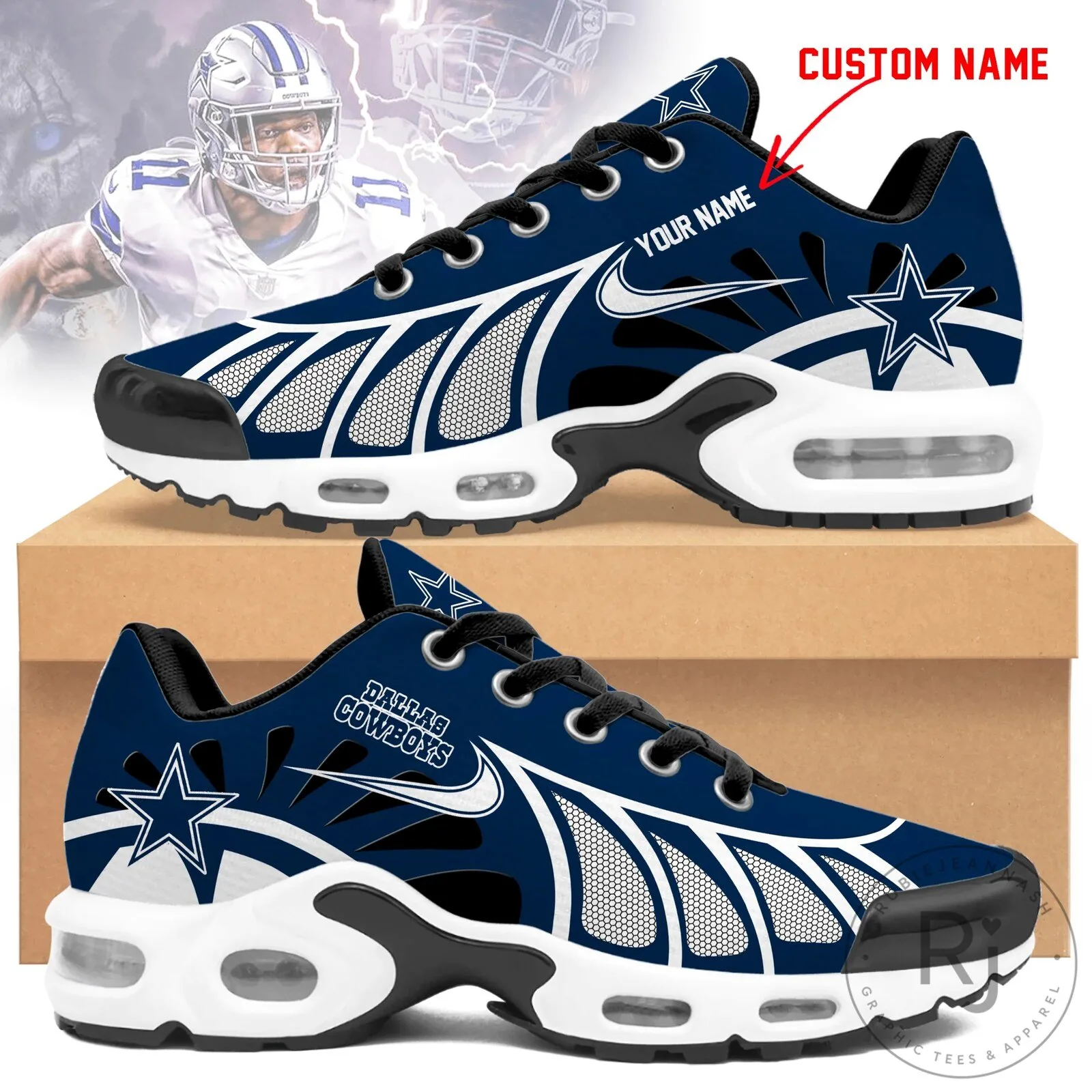 Dallas Cowboys Personalized Air Max Running Shoes