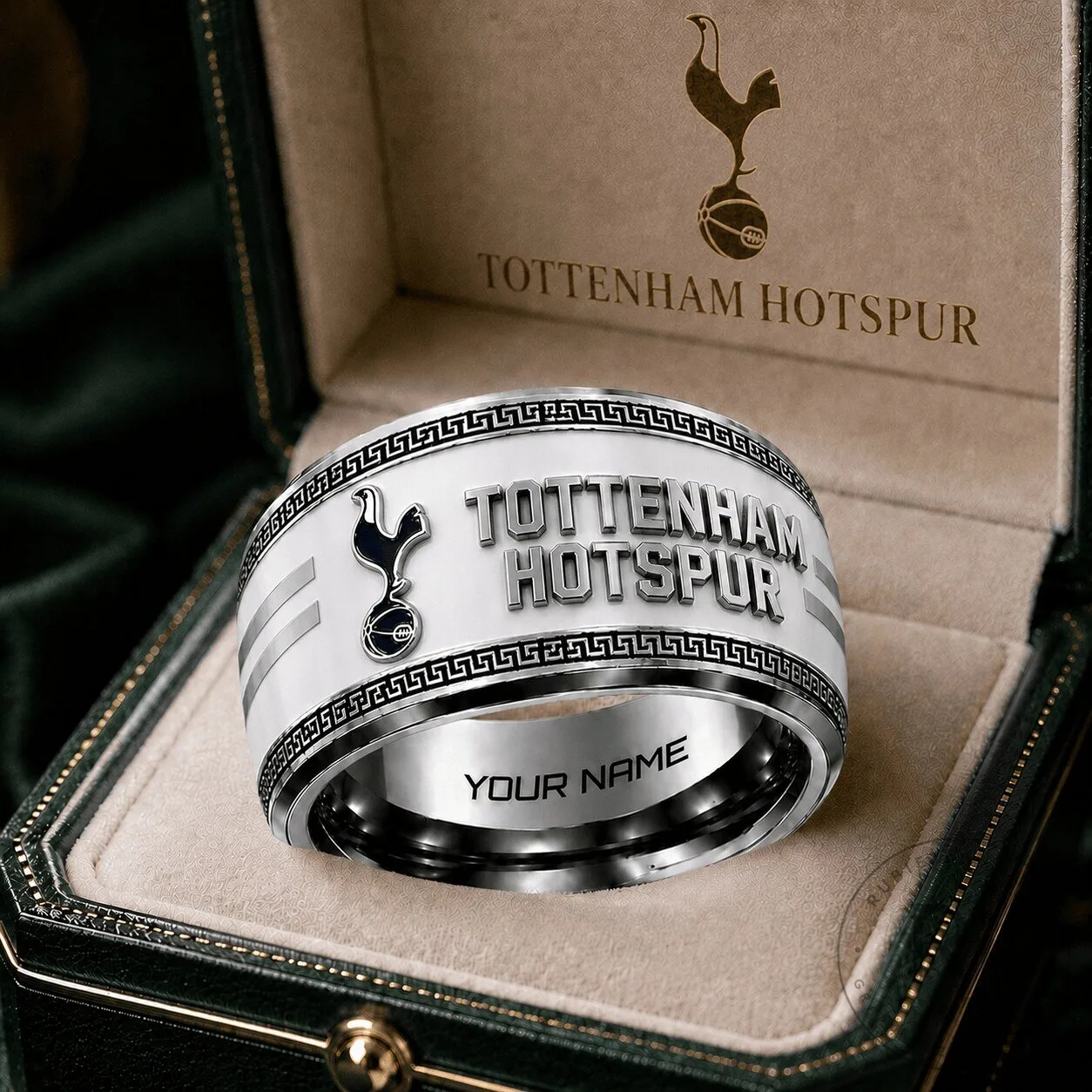 Tottenham Hotspur Football Club Custom Engraved Team Logo Ring