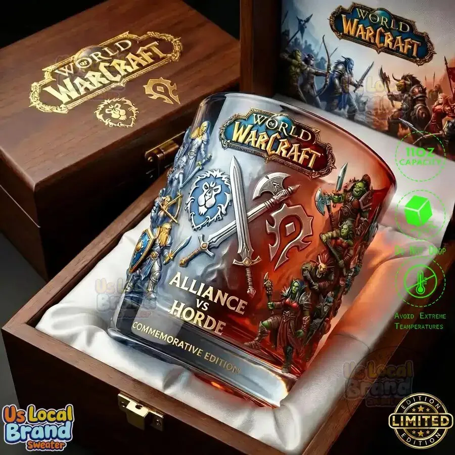 World of Warcraft Alliance Versus Horde Commemorative Edition Drinking Glass 7 World of Warcraft Alliance Versus Horde Commemorative Edition Drinking Glass
