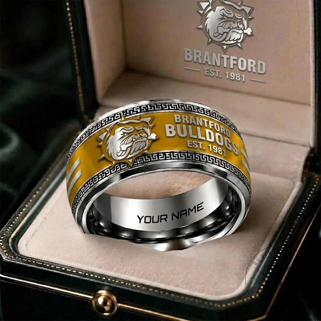 Brantford Bulldogs OHL Hockey Team Personalized Engraved Fan Ring