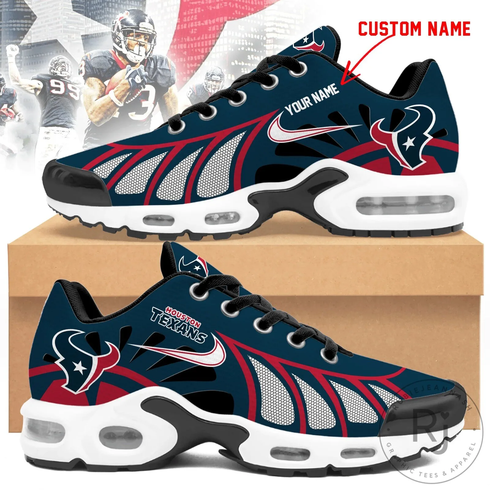 Houston Texans Personalized Air Max Shoes Custom Name