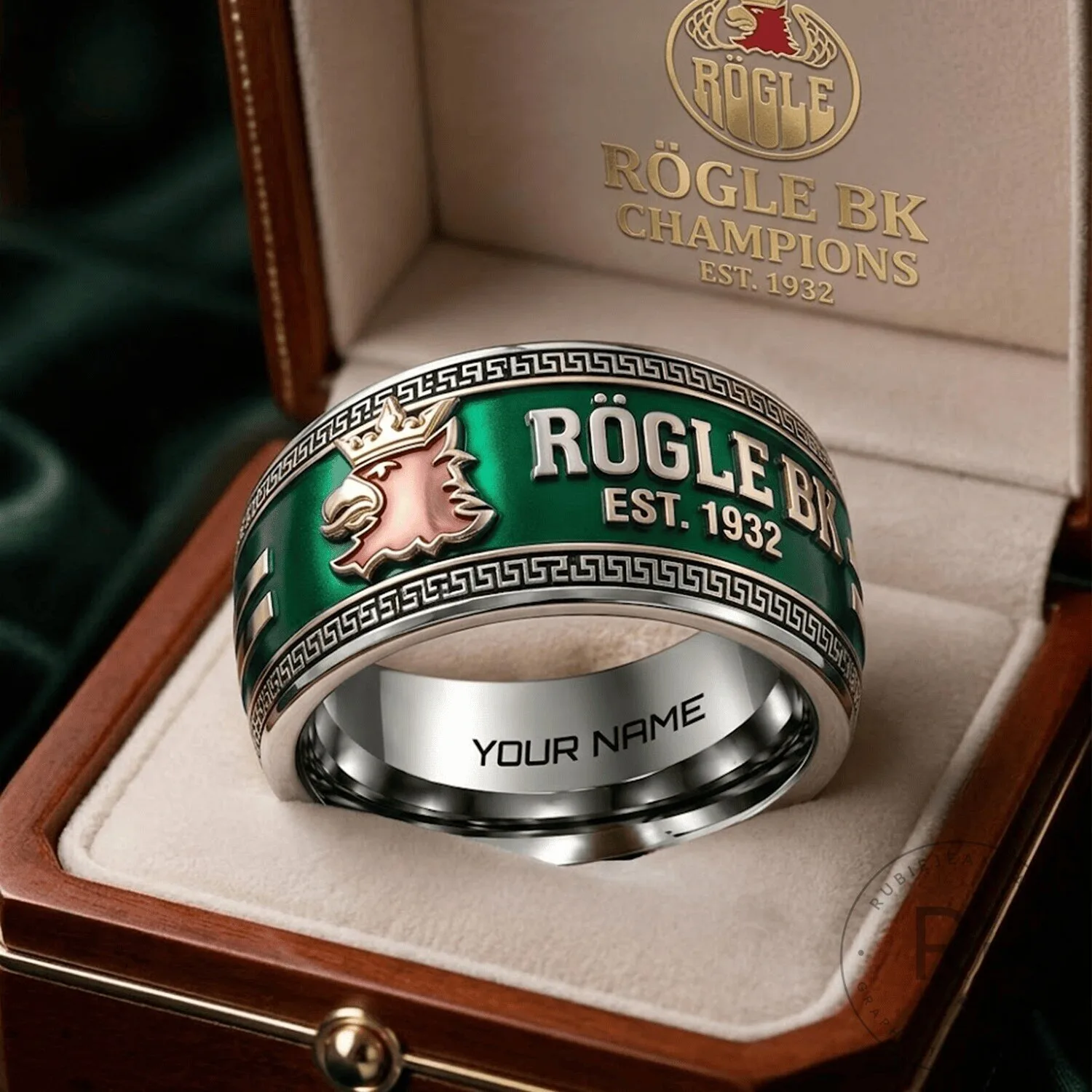 Rögle BK SHL Ice Hockey Team Personalized Champions Ring