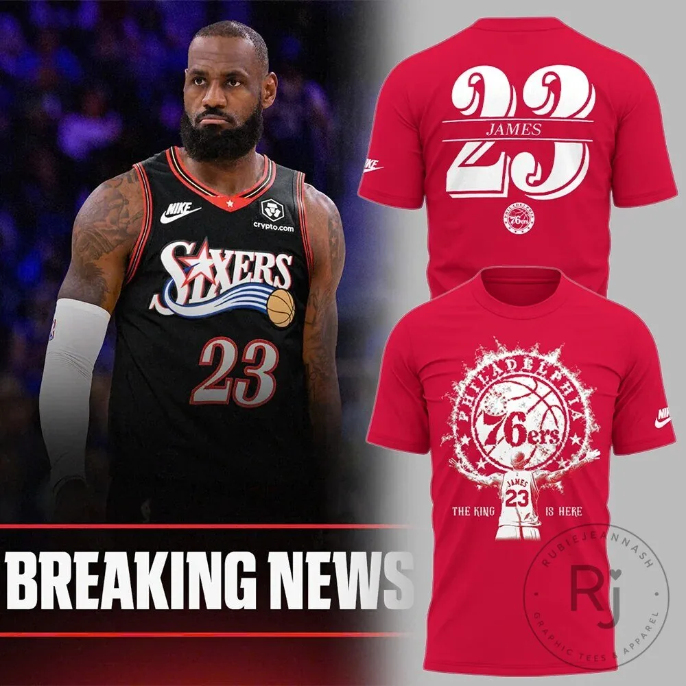 Philadelphia 76ers T-Shirt for LeBron James Basketball Enthusiasts