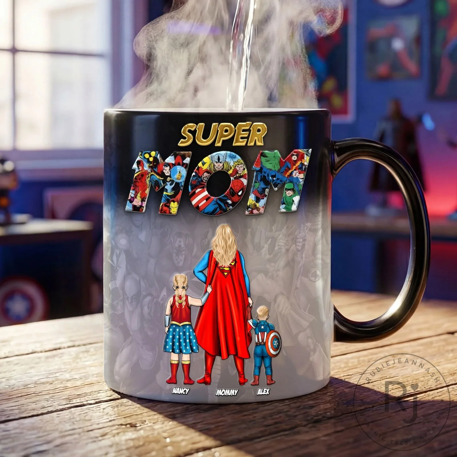 Personalized Super Mom Marvel Comics Superhero Mother's Day Mug