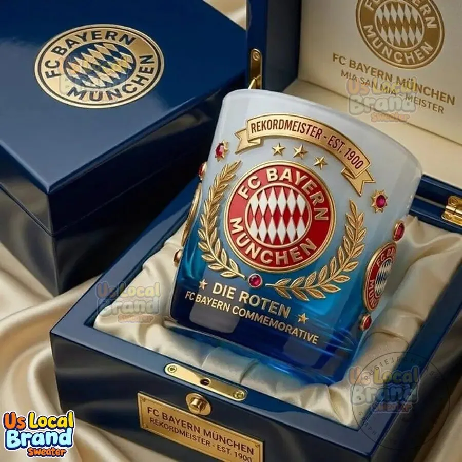 FC Bayern Munich Rekordmeister Est 1900 Commemorative Drinking Glass