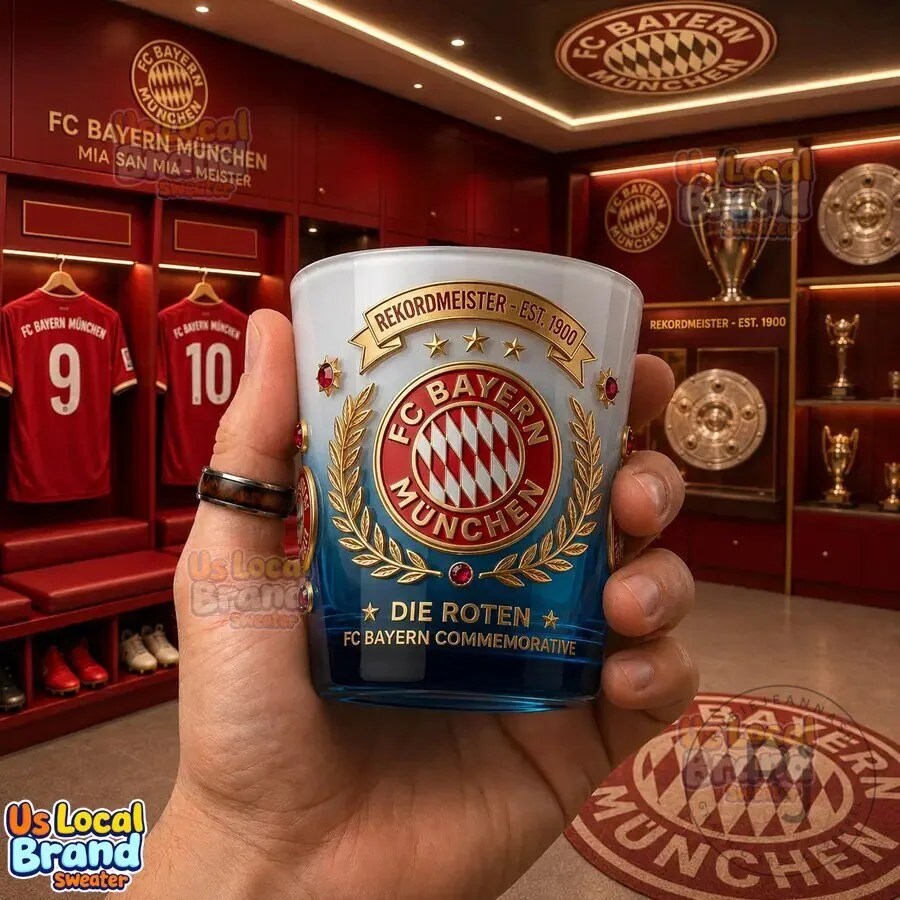 FC Bayern Munich Rekordmeister Est 1900 Commemorative Drinking Glass 7 FC Bayern Munich Rekordmeister Est 1900 Commemorative Drinking Glass