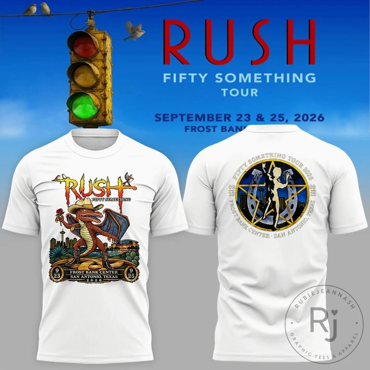 2026 Rush Fifty Something Tour Concert Tee - San Antonio, Texas