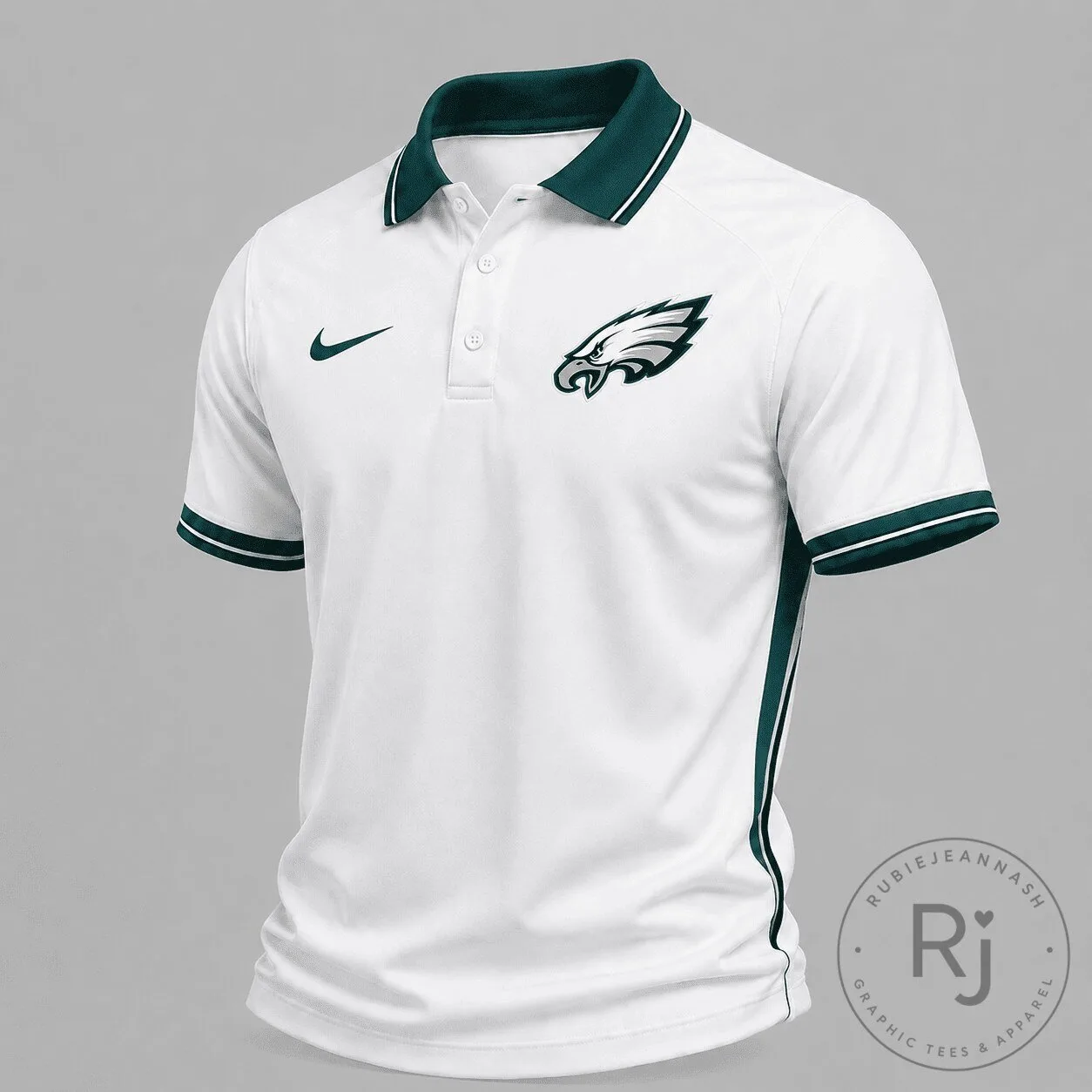 Philadelphia Eagles National Football League White Performance Polo Shirt 1 Philadelphia Eagles National Football League White Performance Polo Shirt