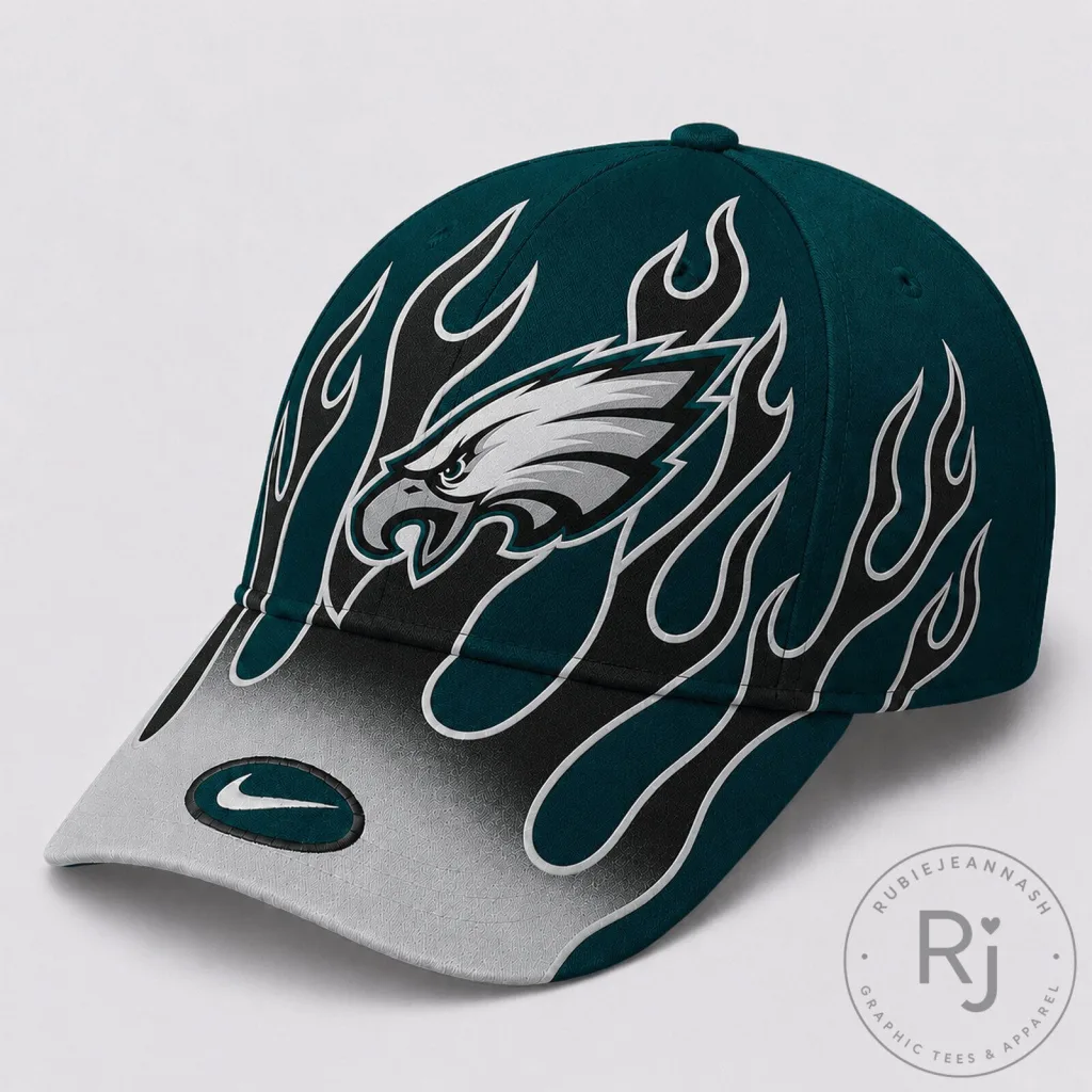 Philadelphia Eagles NFL Flame Spirit Classic Baseball Cap Hat Philadelphia Eagles NFL Flame Spirit Classic Baseball Cap Hat