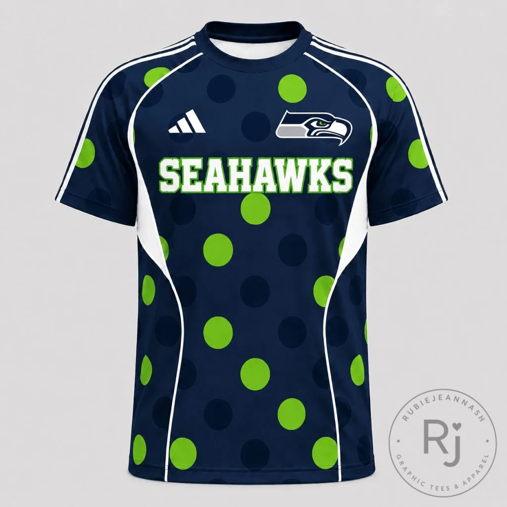 Seattle Seahawks Polka Dot Pattern Football Team Fan Jersey Seattle Seahawks Polka Dot Pattern Football Team Fan Jersey