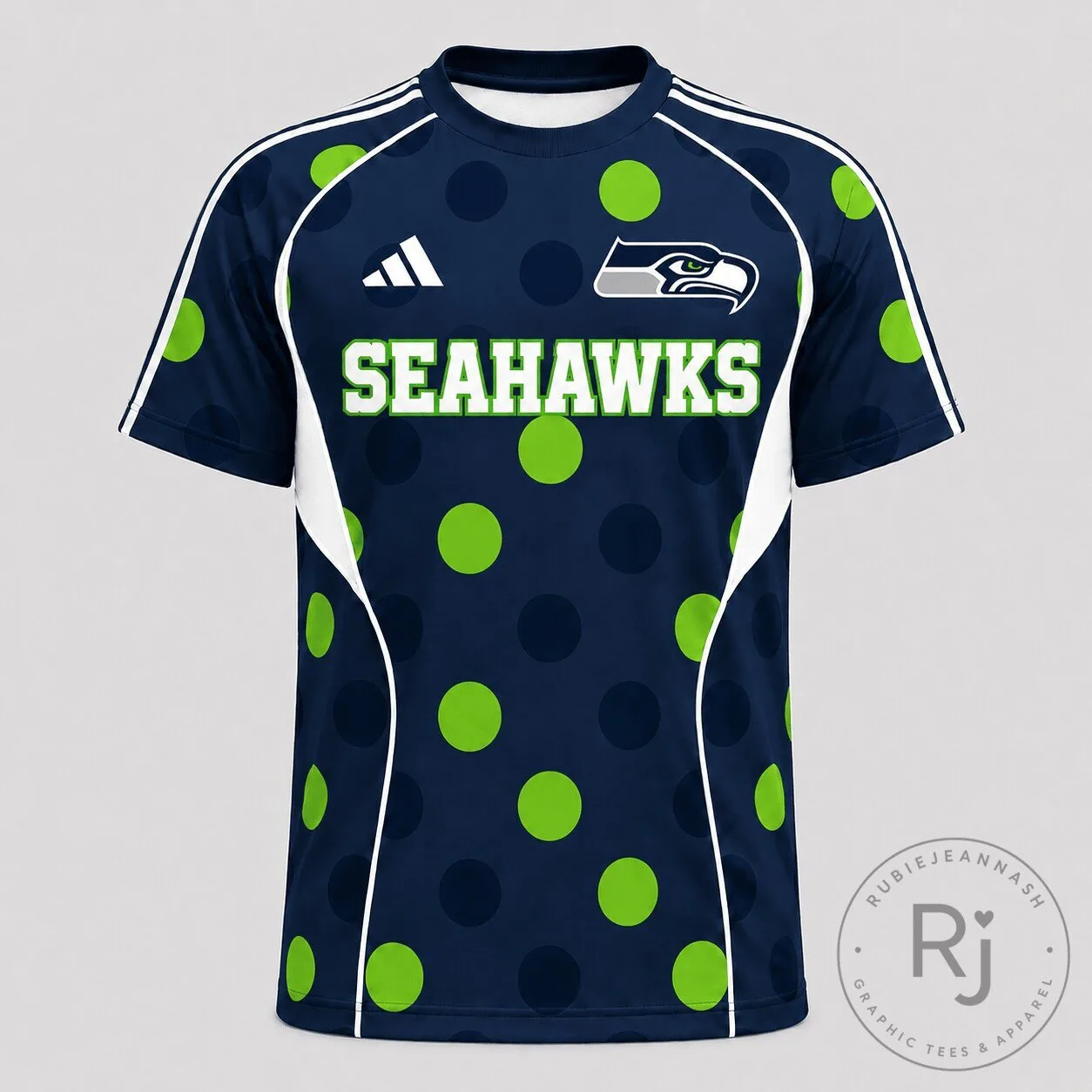Seattle Seahawks Polka Dot Pattern Football Team Fan Jersey