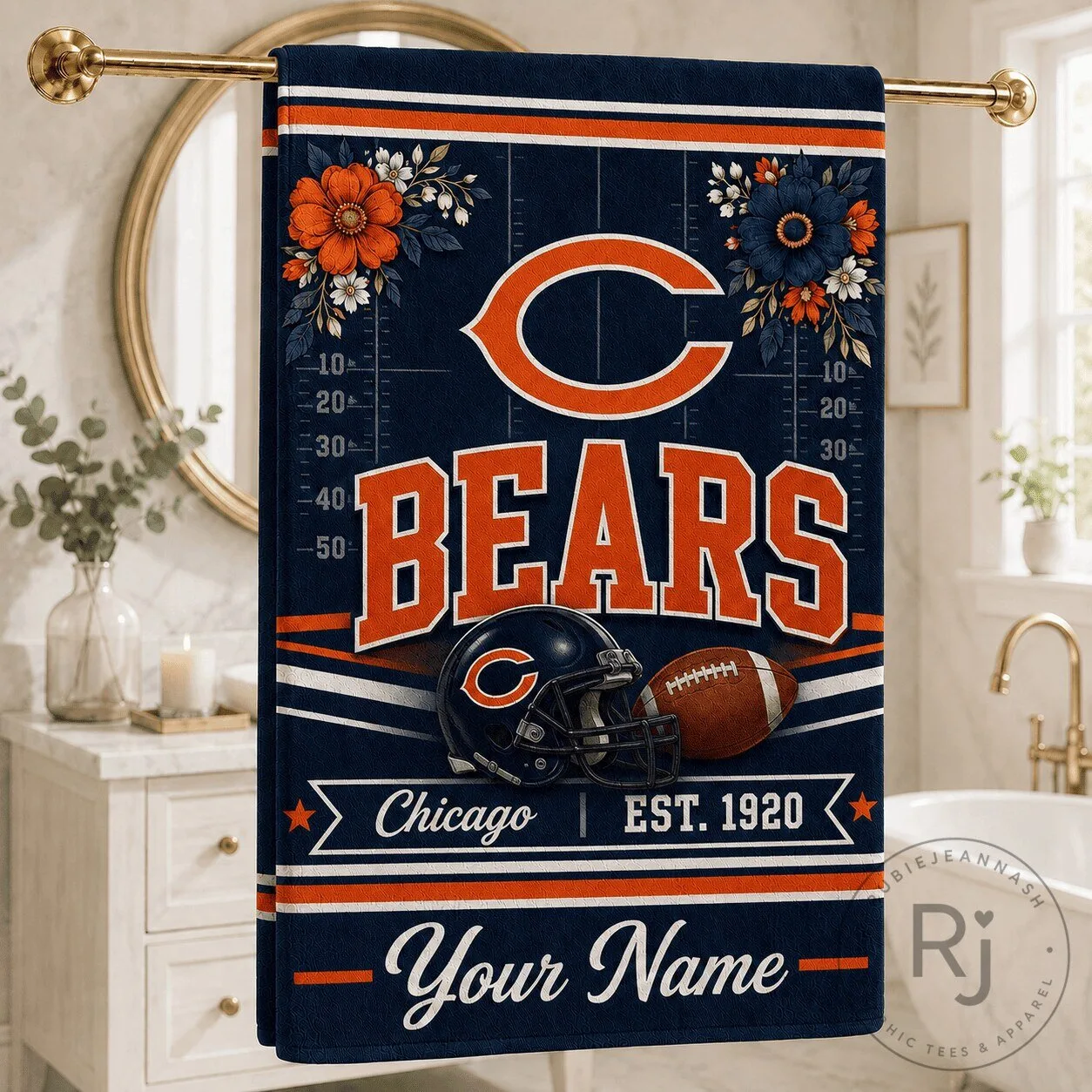 Chicago Bears National Football League Personalized Bath Towel