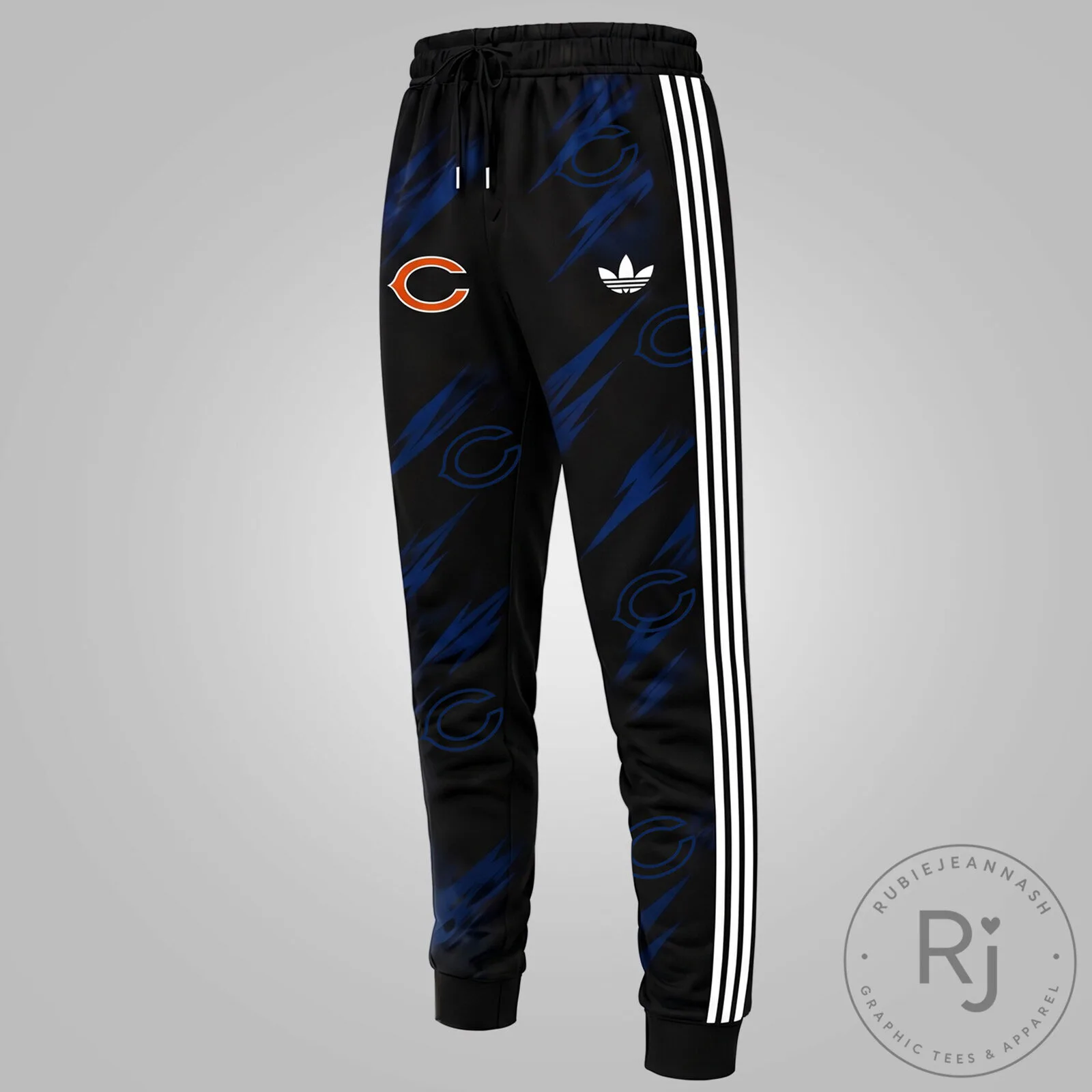 Chicago Bears National Football League Team Logo Black Jogger Pants
