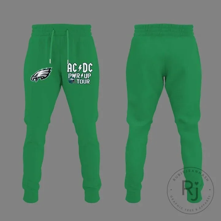 Green Hoodie for AC/DC's Power Up Tour 2026 Featuring the Philadelphia Eagles 9 Green Hoodie for AC/DC
