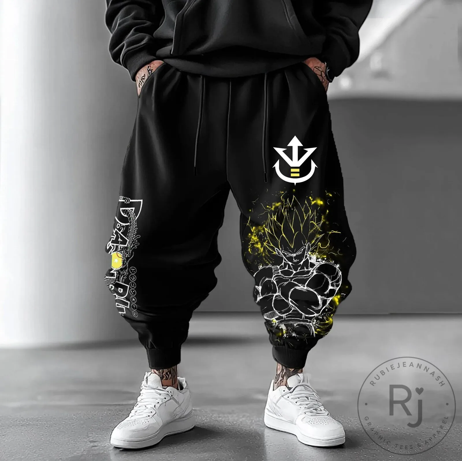 Super Saiyan Vegeta Anime Graphic Print Harem Pants from Dragon Ball Z