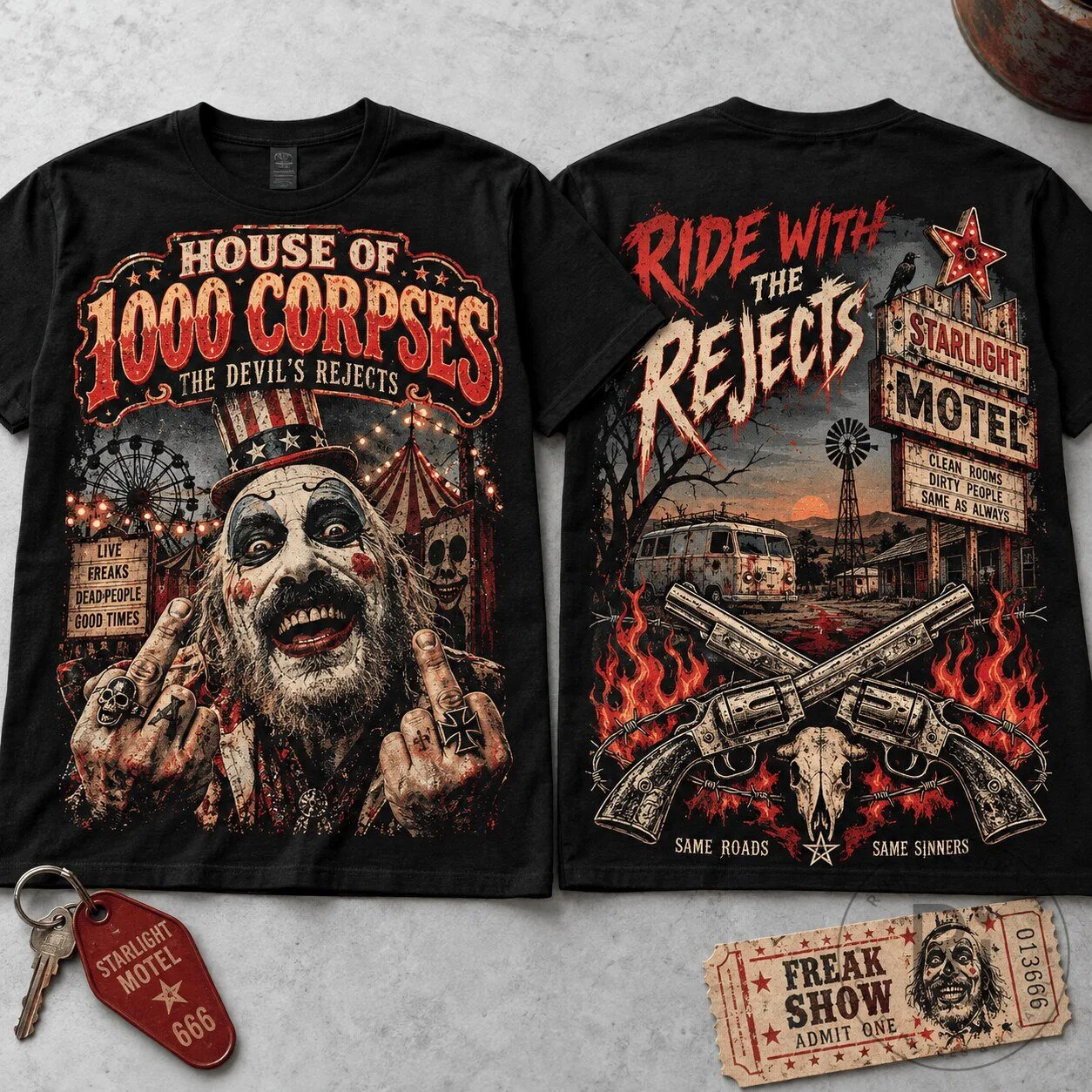House of 1000 Corpses The Devil's Rejects Ride With The Rejects T-Shirt