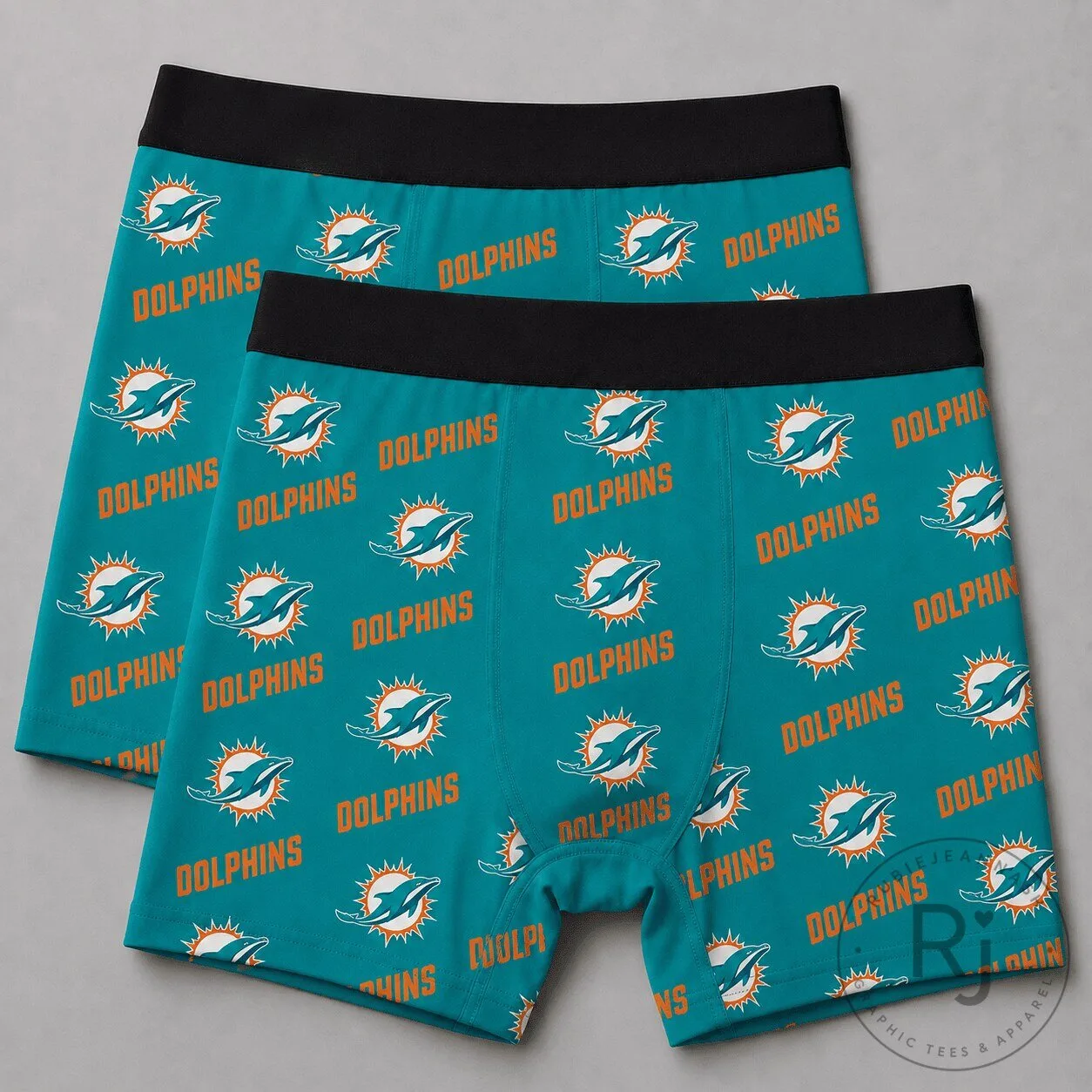 Miami Dolphins NFL Football Team Logo Pattern Men's Boxer Briefs 1 Miami Dolphins NFL Football Team Logo Pattern Men's Boxer Briefs
