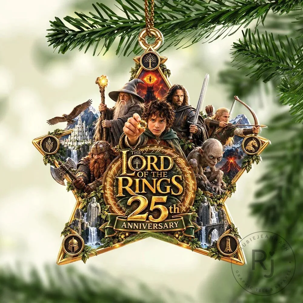 The Lord of the Rings 25th Anniversary Star Shaped Christmas Tree Ornament