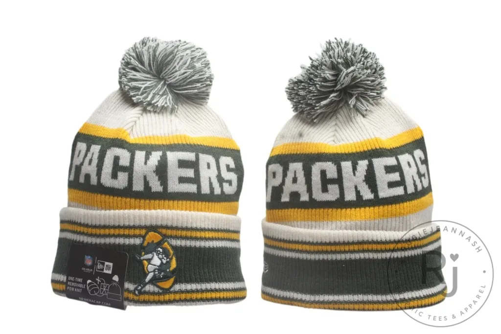 Green Bay Packers Winter Knit Beanie Hat with Pom Pom Green Bay Packers Winter Knit Beanie Hat with Pom Pom