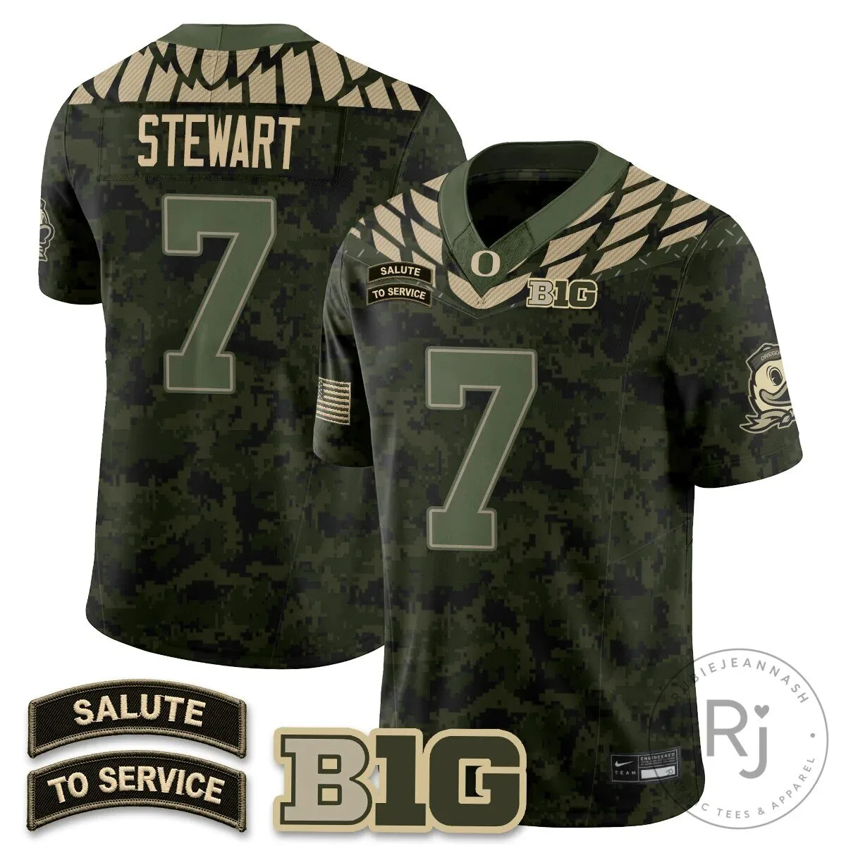 Oregon Ducks Salute to Service Black Football Jersey 61 Oregon Ducks Salute to Service Black Football Jersey