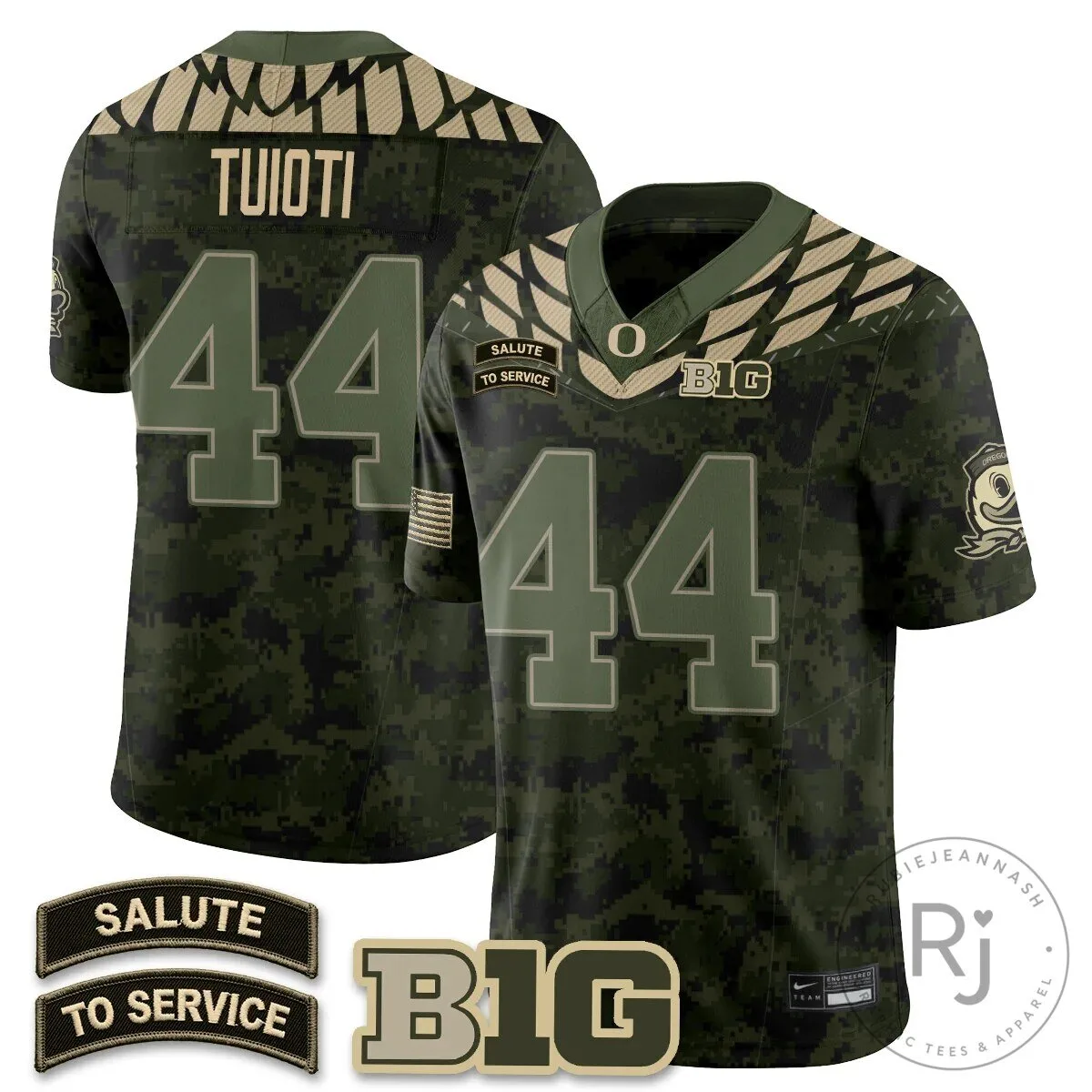 Oregon Ducks Salute to Service Black Football Jersey 62 Oregon Ducks Salute to Service Black Football Jersey