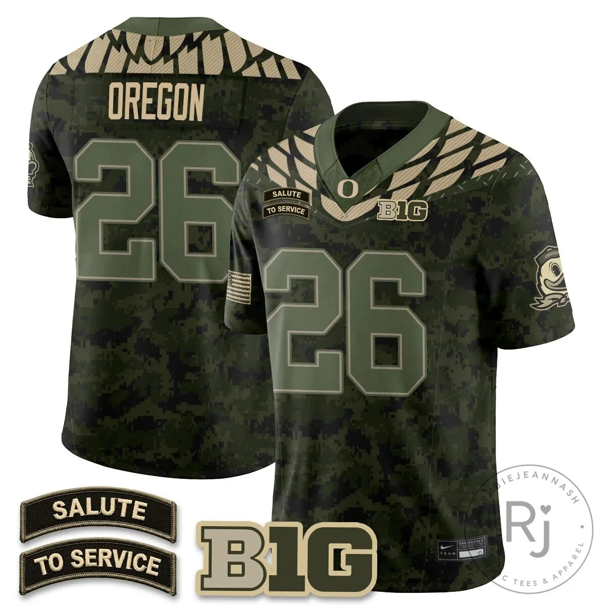 Oregon Ducks Salute to Service Black Football Jersey 69 Oregon Ducks Salute to Service Black Football Jersey