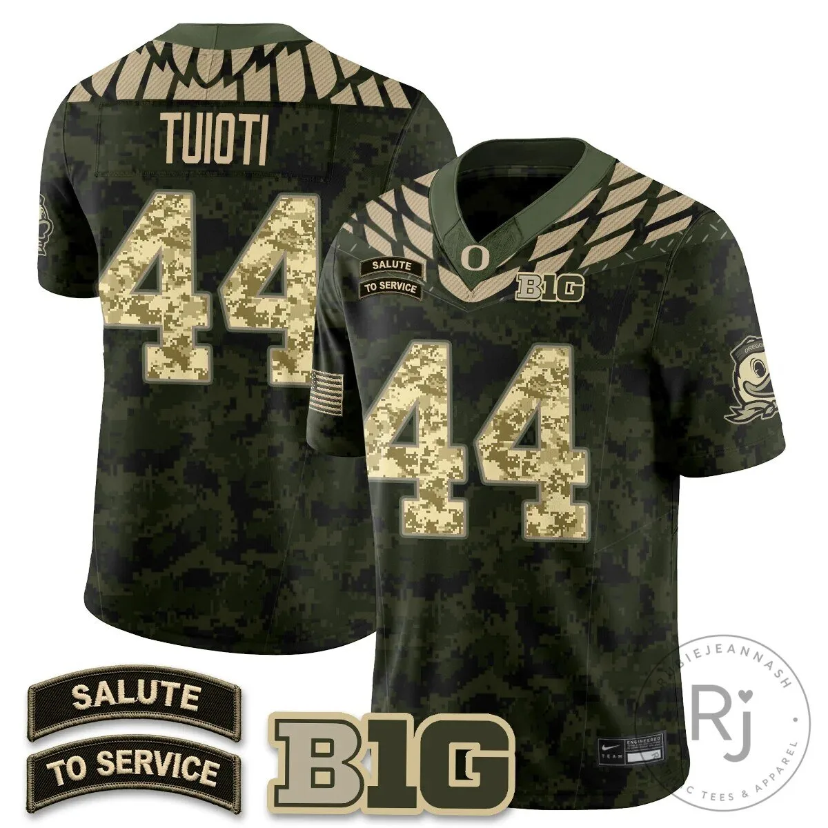 Oregon Ducks Salute to Service Black Football Jersey 73 Oregon Ducks Salute to Service Black Football Jersey