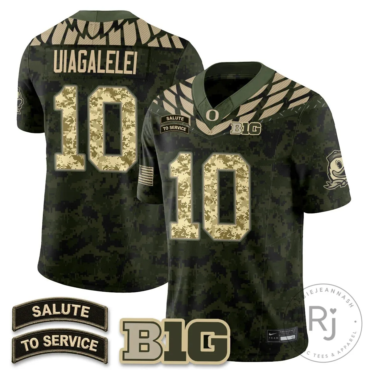 Oregon Ducks Salute to Service Black Football Jersey 74 Oregon Ducks Salute to Service Black Football Jersey