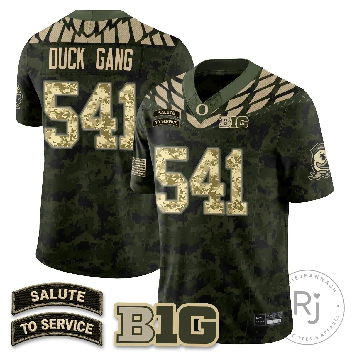 Oregon Ducks Salute to Service Black Football Jersey 78 Oregon Ducks Salute to Service Black Football Jersey