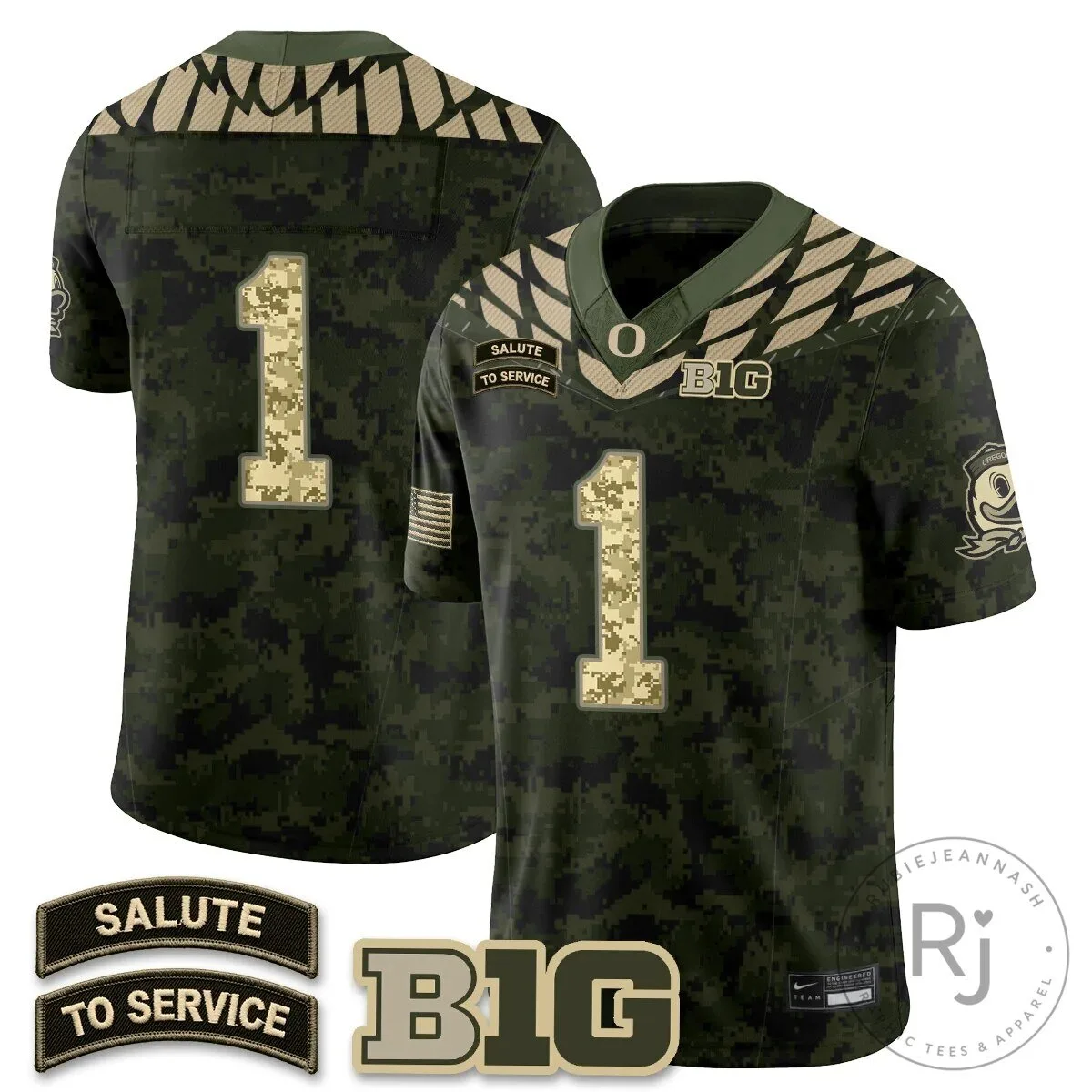 Oregon Ducks Salute to Service Black Football Jersey 79 Oregon Ducks Salute to Service Black Football Jersey