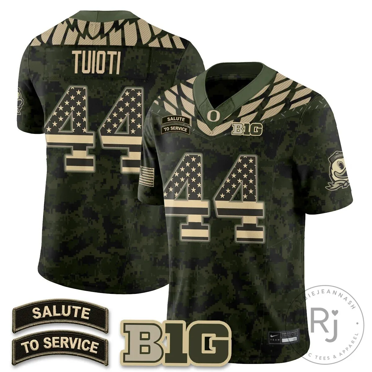Oregon Ducks Salute to Service Black Football Jersey 84 Oregon Ducks Salute to Service Black Football Jersey