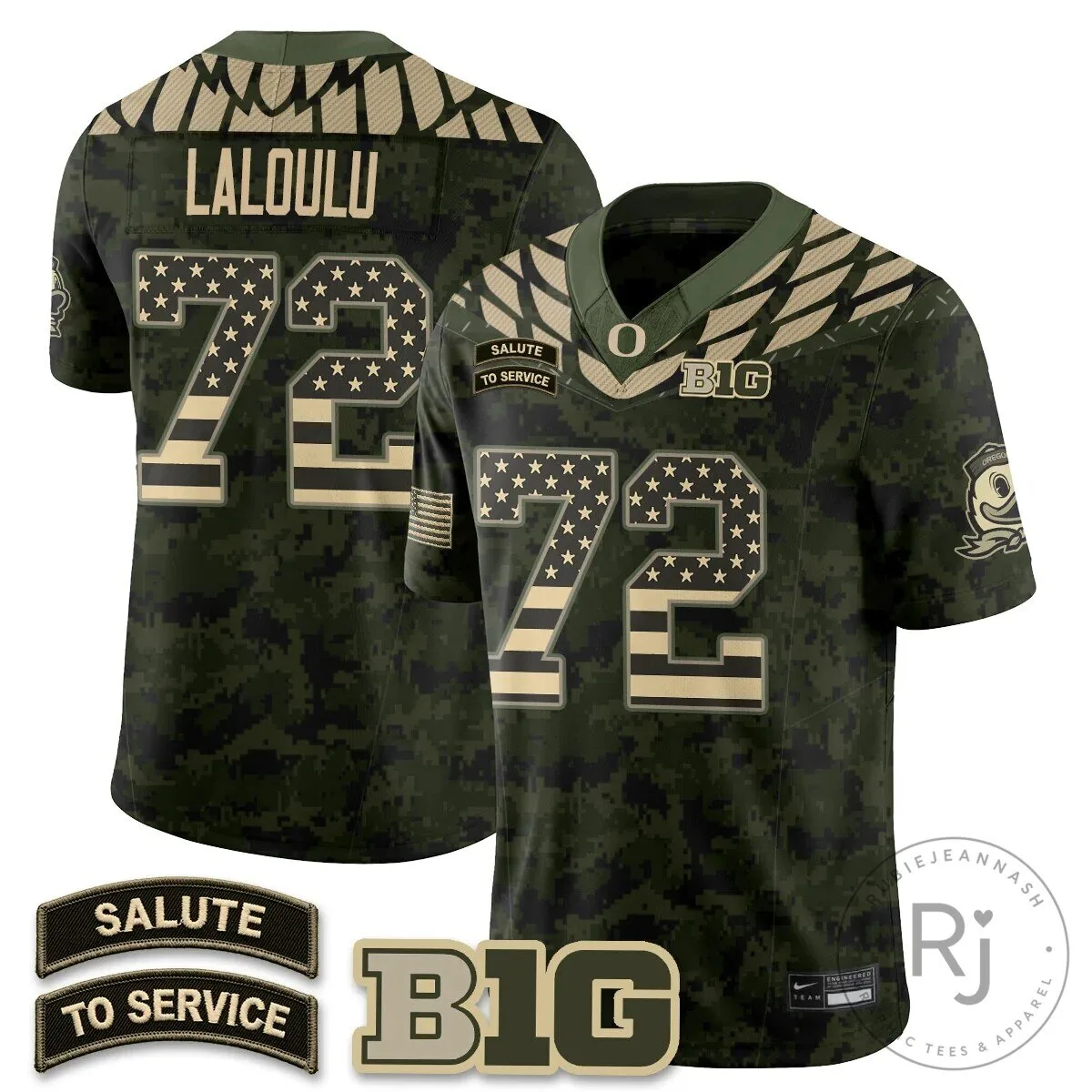 Oregon Ducks Salute to Service Black Football Jersey 86 Oregon Ducks Salute to Service Black Football Jersey