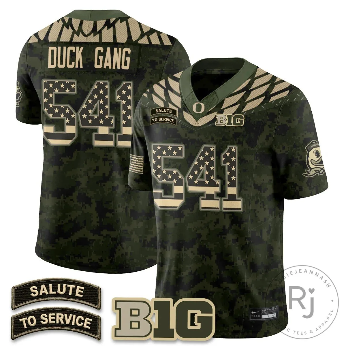 Oregon Ducks Salute to Service Black Football Jersey 89 Oregon Ducks Salute to Service Black Football Jersey