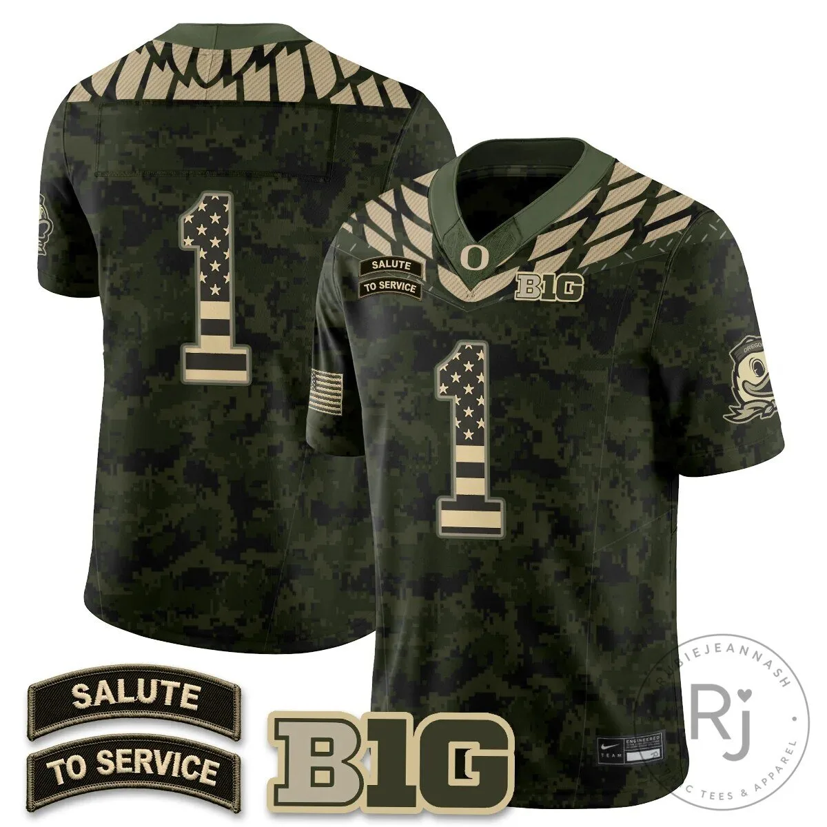 Oregon Ducks Salute to Service Black Football Jersey 90 Oregon Ducks Salute to Service Black Football Jersey