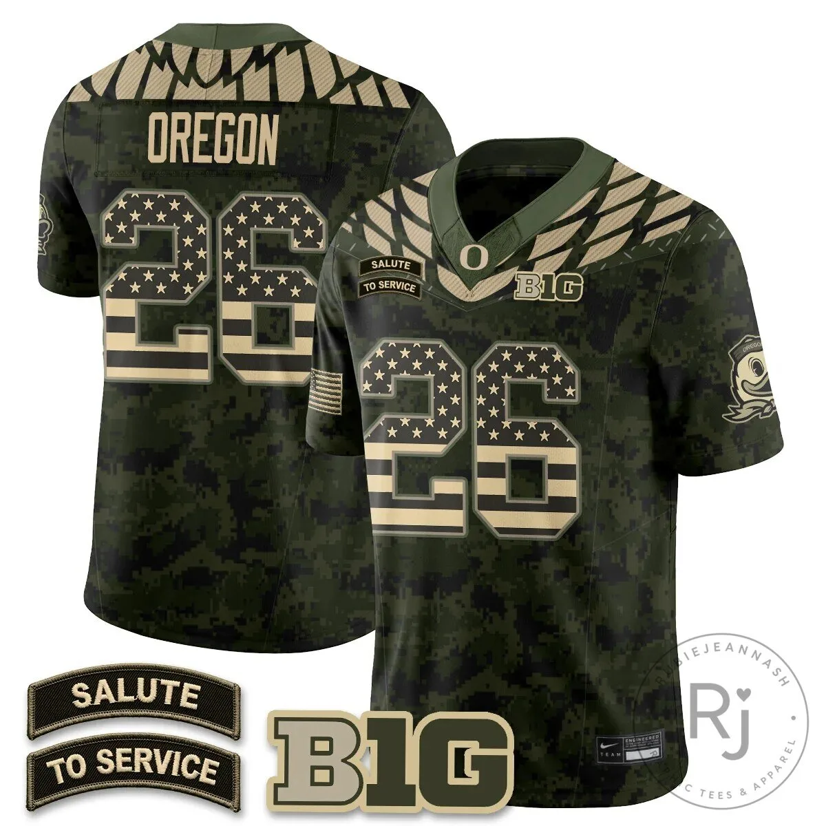 Oregon Ducks Salute to Service Black Football Jersey 91 Oregon Ducks Salute to Service Black Football Jersey