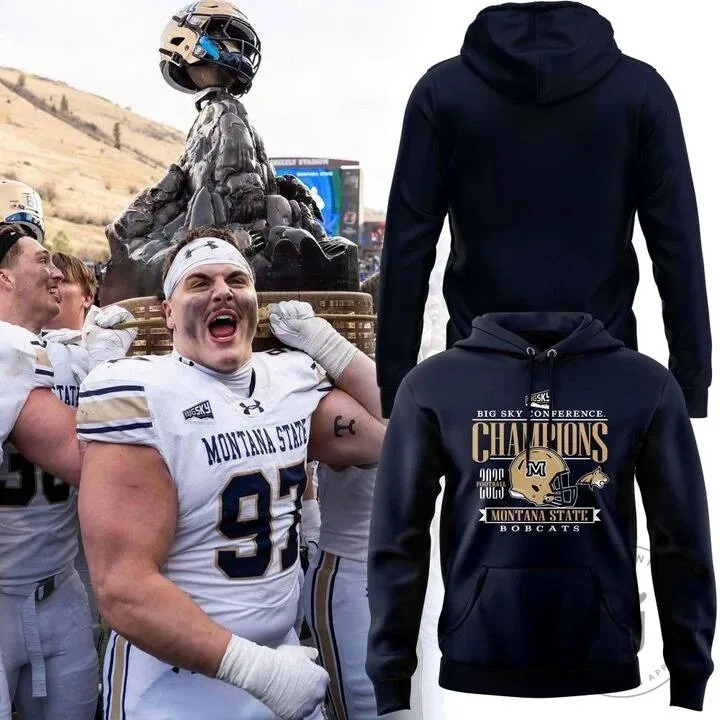 Montana State Football Big Sky Conference Champions Hoodie 1 Montana State Football Big Sky Conference Champions Hoodie